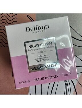 Delfanti Milano Menopause Night Cream Retinol Fortifying Revitalizing 1.7 Oz